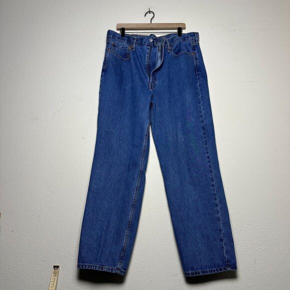 Levi 550 Western Indie Denim Jean Pant Men 40x32 Blue Straight Fit Work Casual - Picture 1 of 13